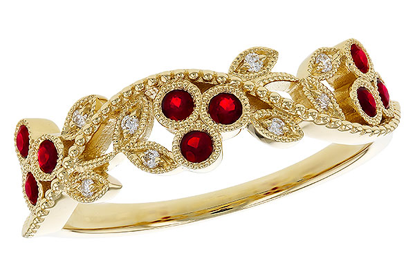 G292-99643: LDS DIA RG .22 RUBY TW .28 TGW