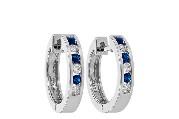H019-30552: EARRINGS .16 SAPP .26 TGW