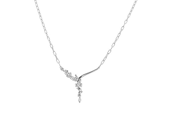 H292-06952: NECKLACE 1.22 TW FANCY CUT DIAMONDS (18")