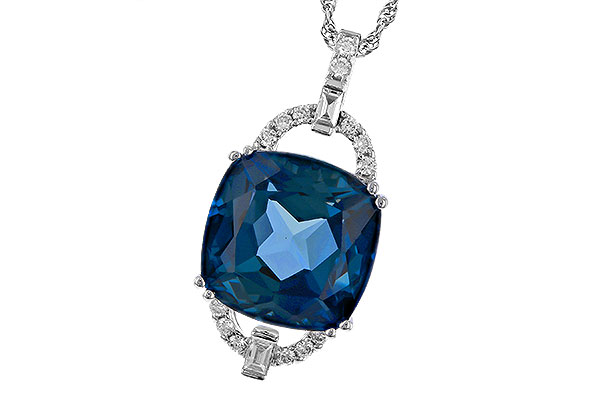 H292-92424: NECK 9.00 LONDON BLUE TOPAZ 9.20 TGW (12MM LBT)