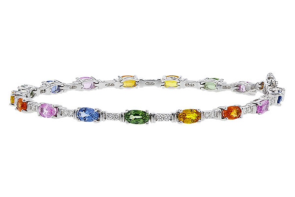H292-93352: BRACELET 4.76 MULTI-COLOR SAPPH 5.08 TGW (7")