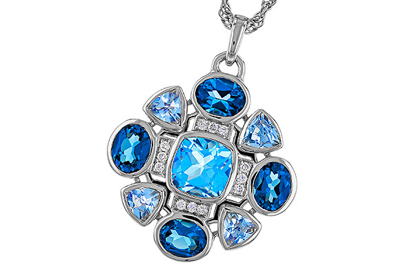 H292-94188: NECKLACE 3.19 TW BLUE TOPAZ 3.25 TGW