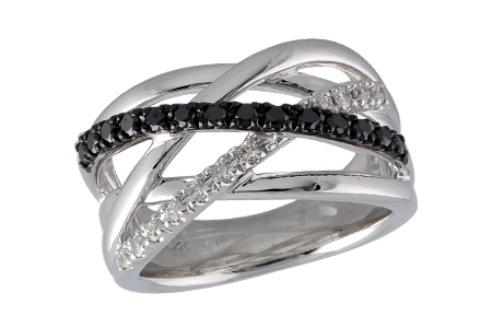 K203-87824: LDS WED RG .25 BLK DIAS .41 TW