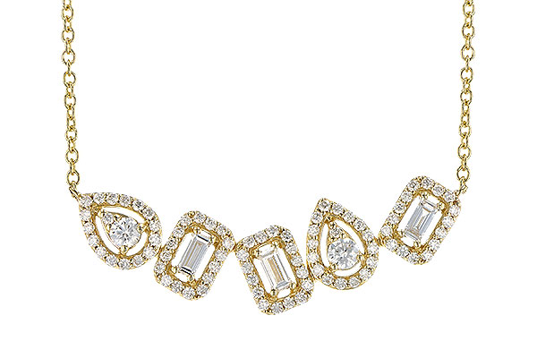 K291-13297: NECK .15 TW BAGUETTES .55 TW (18 INCHES)