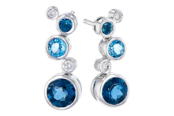 K291-16079: EARR 2.27 BLUE TOPAZ 2.40 TGW