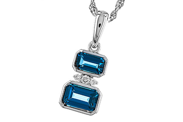 K292-93333: NECK .95 TW LONDON BLUE TOPAZ .98 TGW