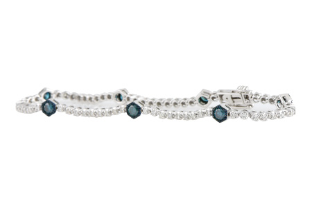 L206-56051: BRACELET .93 BLUE DIAS 1.62 TW
