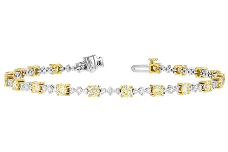L206-60633: BRACELET 2.80 YELLOW DIA 4.01 TW