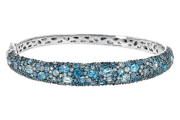 L208-39697: BANGLE 7.60 BLUE TOPAZ 7.85 TGW