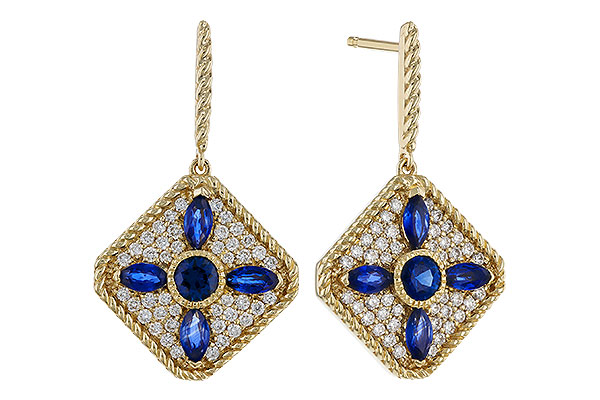 L292-96024: EARRINGS 1.03 TW SAPPHIRE 1.46 TGW