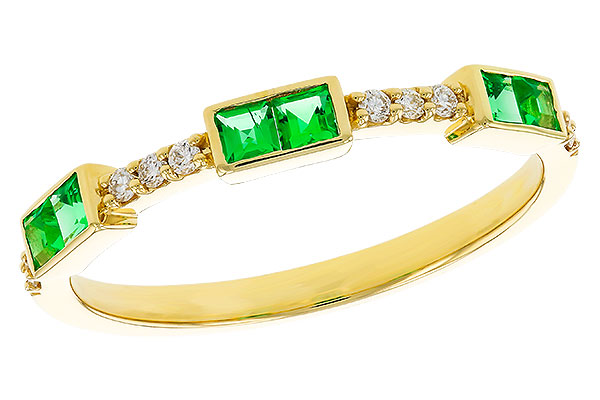 L292-96070: LDS WED RG .23 TW EMERALD .30 TGW
