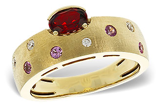 L292-97888: LDS RG .58 MULTI CLR (GAR & PINK SAPP) .66 TGW