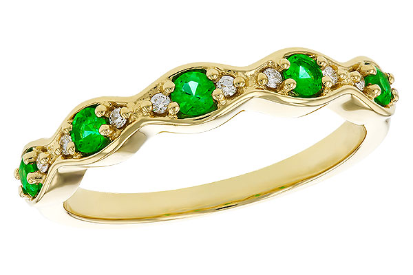L292-99651: LDS WED RG .21 TW EMERALD .27 TGW