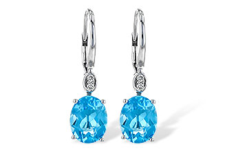 M208-45097: EARR 3.70 TW BLUE TOPAZ 3.75 TGW (9x7MM BT)