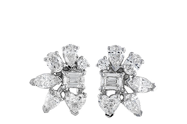 M292-06960: EARRINGS .90 TW FANCY CUT DIAS