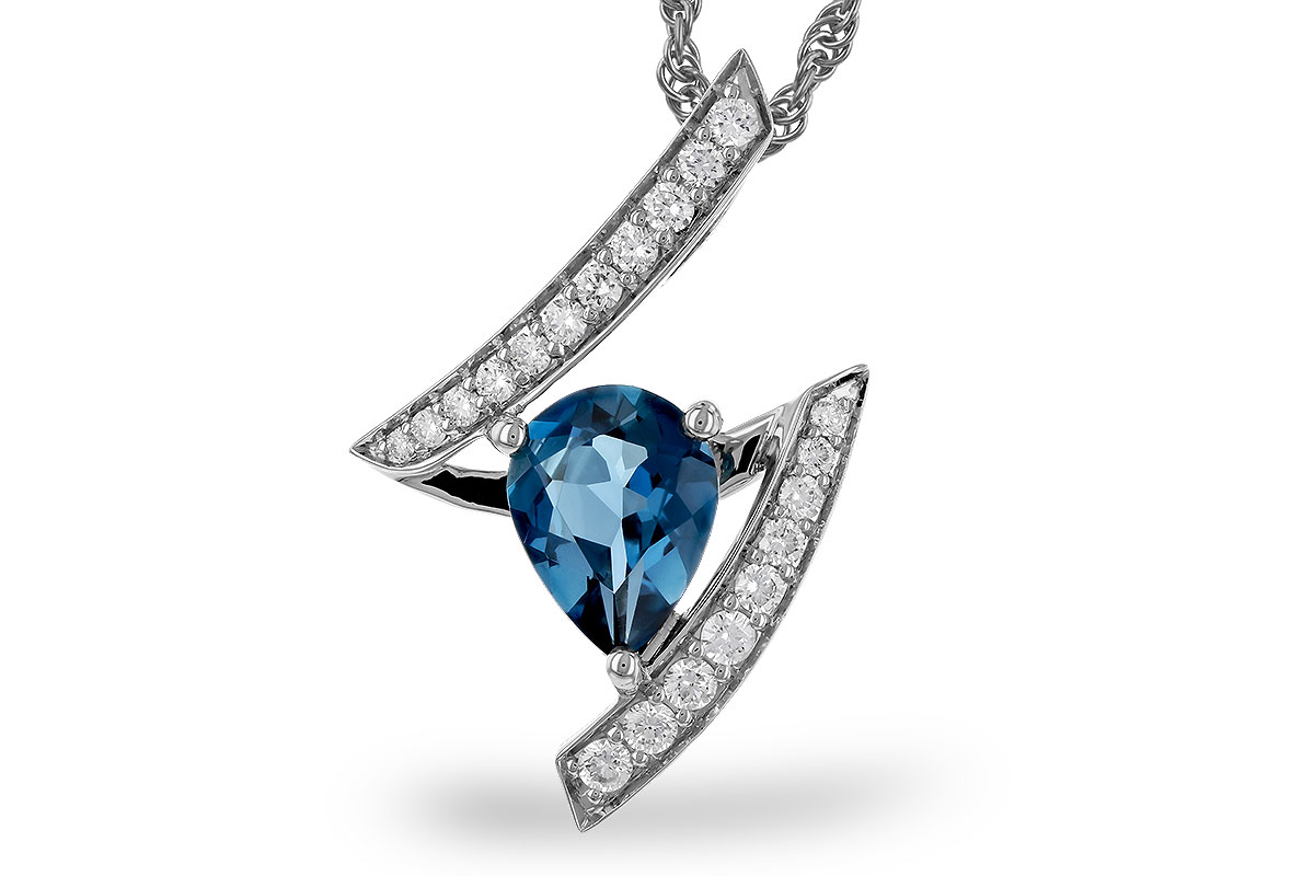 M292-92397: NECK 1.04 LONDON BLUE TOPAZ 1.23 TGW (8x6MM)
