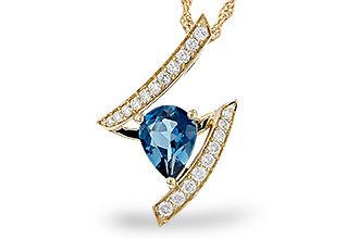 M292-92397: NECK 1.04 LONDON BLUE TOPAZ 1.23 TGW (8x6MM)