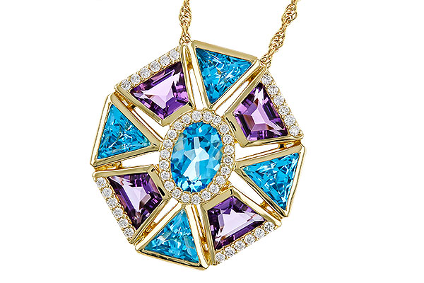 M292-95133: NECKLACE 4.47 SEMI-PREC (BT & AMY) 4.65 TGW